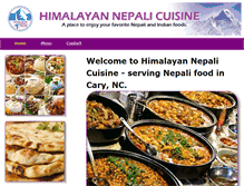 Tablet Screenshot of himalayannepalicuisine.com